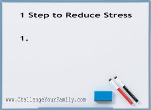One Step to Reduce Stress